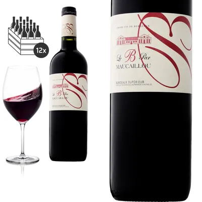 Produktbild von 12er Karton 2017 Bordeaux Superieur Le B par Maucaillou von Chateau Maucaillou - Rotwein