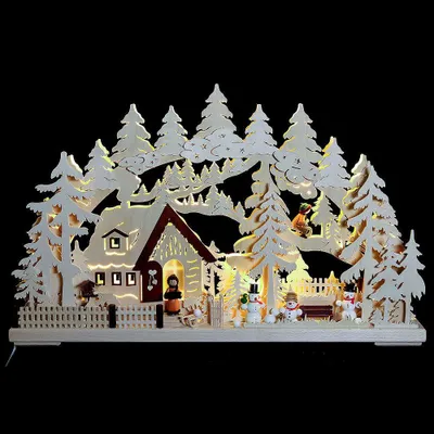 Produktbild von 3D-Schwibbogen Winterlandschaft (62x39x8cm) von RATAGS Holzdesign