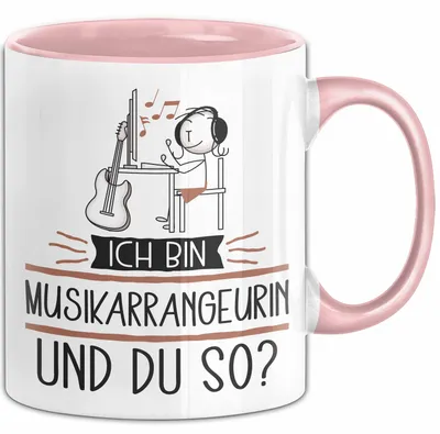 Produktbild von Musikarrangeurin Tasse Geschenk Ich Bin Musikarrangeurin Und Du So Geschenkidee Lustiger Spruch Becher (Rosa)