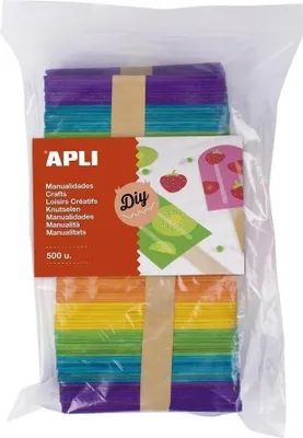 Obrázok produktu pre Dřívko kreativní Apli, 114x10x2 mm, mix barev, jumbo pack, 500 ks