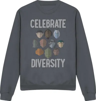 Produktbild von Star Trek - "The Celebrate Diversity" Sweatshirt für Herren/Damen Uni TV12168 (S) (Schwarz)