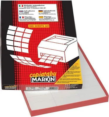 Produktbild von Markin X210C503RO Druckeretikett Rot Selbstklebendes Druckeretikett