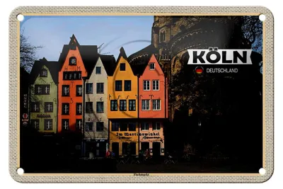 Produktbild von Blechschild Städte Köln Fischmarkt Martinswinkel 18x12cm Dekoration