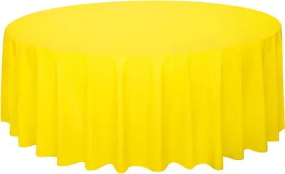 Produktbild von Unique Neon Gelbe Runde Plastik-Tischdecke, ca. 213 cm Durchmesser