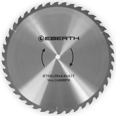 Produktbild von EBERTH Kreissägeblatt Sägeblatt Kreissäge Blatt aus Stahl mit Hartmetall-Zähnen für Holz-Schnitte (700mm Durchmesser, 30mm Bohrung, 3.0mm Blättstärke