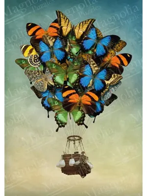 Produktbild von Magnolia Puzzle Butterfly Balloon - 1000 Teile buntes Spielzeug