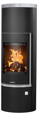 Produktbild von Justus | Kaminofen | Faro W+ 2.0 | 7 kW | Stahl Schwarz, Top Speckstein