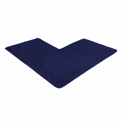 Produktbild von WohnDirect Eckbadematte PARIS Dunkelblau 100 x 100 x 50 cm