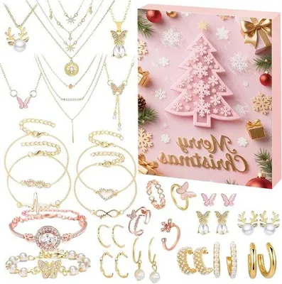 Produktbild von Adventskalender 2025 für Frauen mit Schmuck, Weihnachtsdekoration und Überraschungen für Mädchen und Frauen