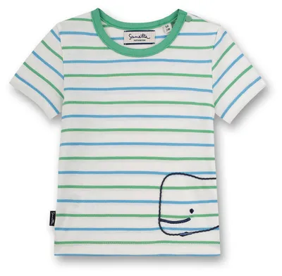 Produktbild von Sanetta Fiftyseven Jungen T-Shirt off-white Ringel/Wal 62