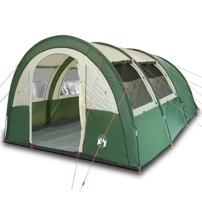 Image de Tente de camping tunnel 4 personnes vert imperméable