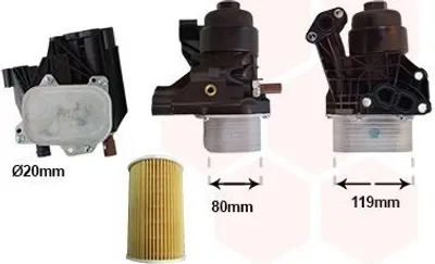 Produktbild von VAN WEZEL 58013733 Ölkühler Motoröl für VW Golf VII Schrägheck (5G1, BQ1, BE1, BE2) Passat Variant (3G5, CB5) Golf VII Variant (BA5, BV5) T-Roc (A11)