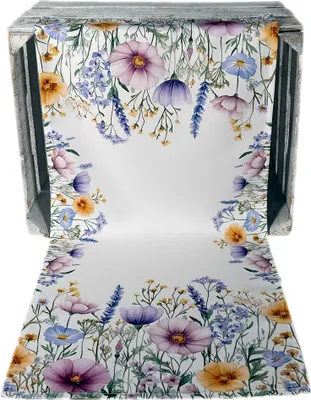 Produktbild von Tischdecke Tischläufer Druck Sommerblumen Frühling 40 x 85 cm