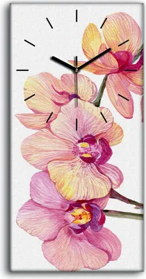 Produktbild von Dekor Leinwand Uhr Wandbilder Geräuschlos 30x60 Malerei Blumen Zweig Kunst - schwarze Hände