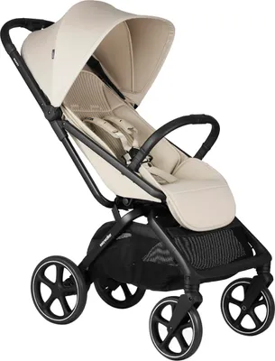 A studio shot of a baby stroller.