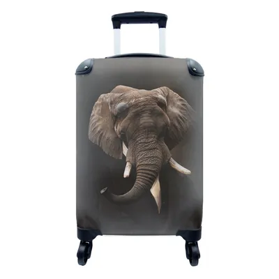 Produktbild von MuchoWow® Koffer Handgepäck Trolley Rollkoffer Kleine Reisekoffer mit 4 Rollen - Gemälde - Elefant - Alte Meister - Cabin Size < 55x40x23 cm & 55x40x20 cm - Fotokoffer - Kabinenkoffer - Boardgepäck - Reise-Box - Reisekoffer - Reisegepäck - Koffer mit Bild - Trolley für Kinder