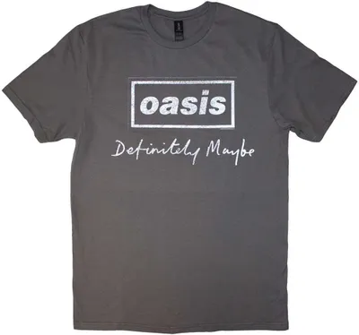 Produktbild von Oasis - "Definitely Maybe" T-Shirt Used-Look für Herren/Damen Uni RO11964 (XXL) (Anthrazit)