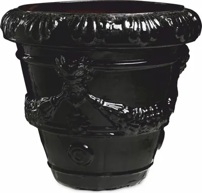 Produktbild von Casa Padrino Luxus Barock Keramik Blumentopf Schwarz Ø 60 x H. 56 cm - Garten Deko