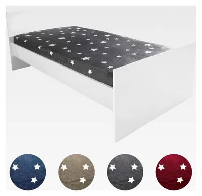 Produktbild von Flauschiges Spannbettlaken Winter Plüsch Nicky-Teddy Cashmere-Touch | 90x200-100x200 cm | Farbe: Anthrazit