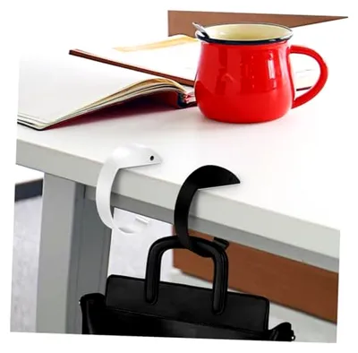 Produktbild von 2 Stück Tischhandtaschenhaken zum Aufhängen von Handtaschen für Schreibtische und Tische