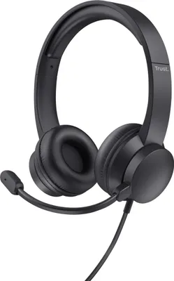 Produktbild von Trust HS-201 Kopfhörer Kabelgebunden Kopfband Büro/Callcenter USB Typ-A Schwarz