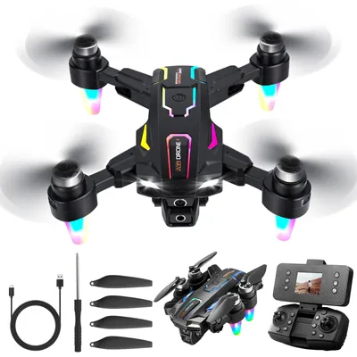 Produktbild von Faltbare Drohne für Kinder & Anfänger, FPV 8K Drohne mit 2 Batterien und Dual Kamera, Automatische Hinderniserkennung, 360° Flip, Schwerkraftsensor, Follow Me, Gestenfoto
