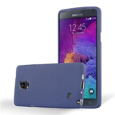 Produktbild von Cadorabo Schutzhülle für Samsung Galaxy NOTE 4 Hülle in Blau Handyhülle TPU Etui Cover Case