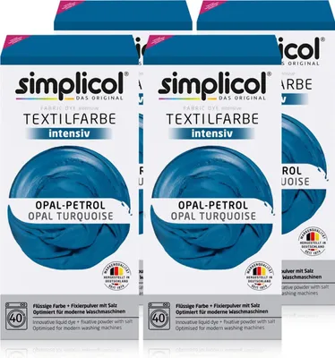 Produktbild von Simplicol Textilfarbe intensiv Opal-Petrol - Einfaches Färben (4er Pack)