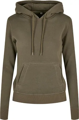 Produktbild von Build Your Brand BY139 | Damen Sweat, Organic Hoody, 100% Baumwolle - Farbe: Olive - Größe: 3XL