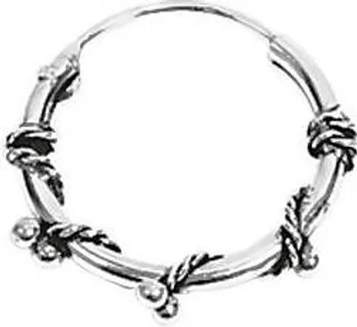 Produktbild von Paar 925 Sterlingsilber Keltische Bali Asea Schmuck Creolen mit Kugeln 15mm 7099