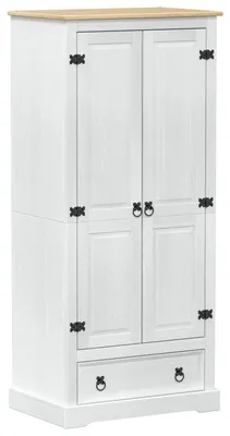 Immagine prodotto di Armadio vidaXL bianco 76 x 50 x 170 cm in legno massello di pino
