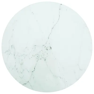 Image de Table en verre trempé avec motif marbré, diamètre 70 cm