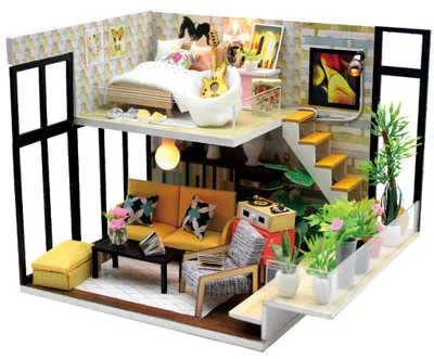 Productafbeelding van 2Kids Toys miniatuur huisje "Cynthia", vakantiekamer