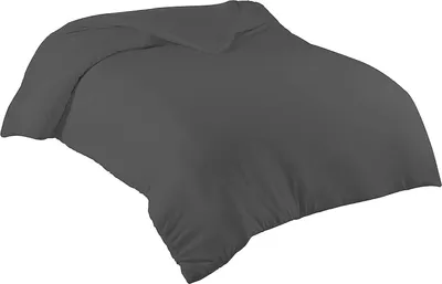 Produktbild von Bettwäsche Bettbezug 135x200 cm  Einfarbig 100% Baumwolle Anthrazit