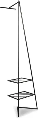 Produktbild von Wandgarderobe >Nizza< in schwarz, Metall - 42x183x33cm (BxHxT)