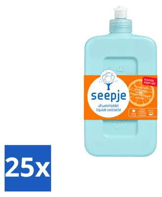 Produktbild von 25 x Seepje Spülmittel - Frische Orange - 500 ml - Vorteilspackung - 25 Stücke