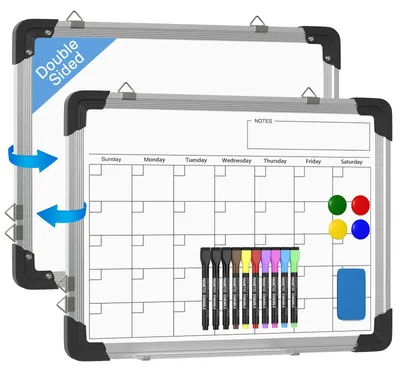 Magnetischer Monatsplaner 30x40 cm, doppelseitig, abwischbar, mit Stift
