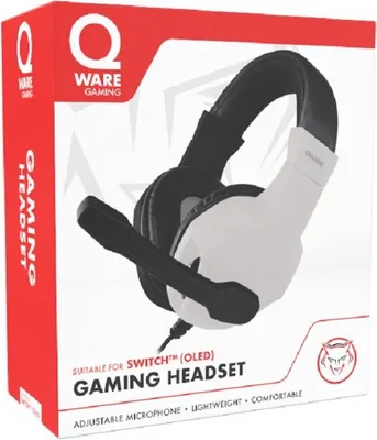 Image de Qware Gaming - Casque Switch - Noir/Blanc - Compatible avec Nintendo Switch (et OLED/Lite)