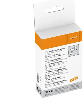 Produktbild von Fermacell Schrauben 3,9 x 30 mm 250 Stück + Bit