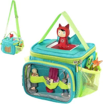Produktbild von Famanu Tragetasche für Toniebox Set - Tragbare Reisetasche mit Schulterriemen und Handgriff - Aquablau