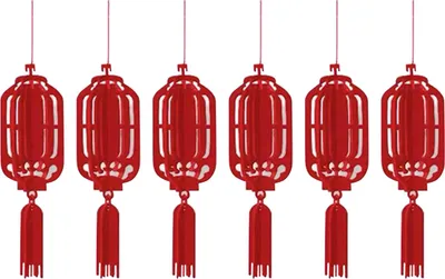 Produktbild von Frühlingsfest Dekoration, 6-teilig, Vliesstoff, für Aufhängung, Zuhause, Einkaufszentrum