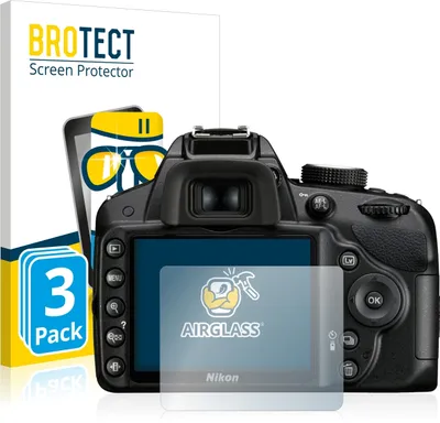 Produktbild von 3x BROTECT Schutzglas für Nikon D3200 Schutzfolie Panzer Folie Glas Display Schutz klar