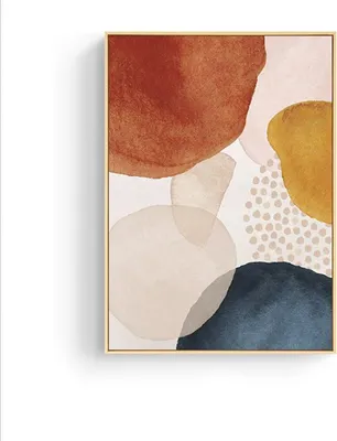 Produktbild von TPFLiving Kunstdruck LW-44 (OHNE RAHMEN) Poster - Leinwand - Wandbild - Hochauflösender Giclée-Druck, langlebig und hochwertig - Nordic Art - Abstrakte Formen -  - Größe: 40x60cm