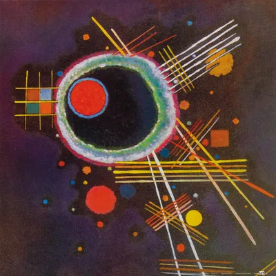 Produktbild von Wassily Kandinsky Kunstdruck Bild - Strahlenlinien, 1927 (40 x 40 cm)