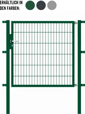Produktbild von Alberts Einzeltor Flexo mit Zubehör, zum Einbetonieren, grün, Breite 100 cm, Höhe 80 cm