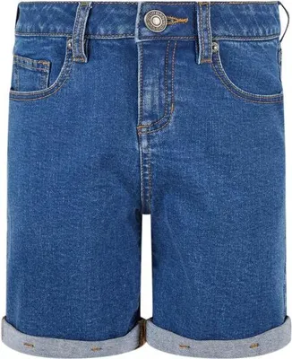 Produktbild von Kinder-Shorts von Urban Classics, Mädchen, aus Baumwolle, Stretch-Denim, 5-Pocket-Modell, helle, gewaschene Farbe - Größe 146/152