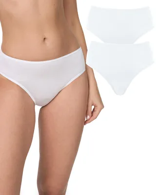 Productafbeelding van NUR DIE Slip Midi, 2-pack - wit - maat 44-46