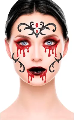 Immagine prodotto di Adesivo viso sangue gotico Halloween strega diavolo