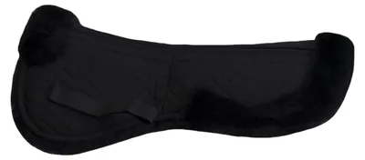 Korrektur-Sattelkissen mit Fellrand, schwarz, 56 cm