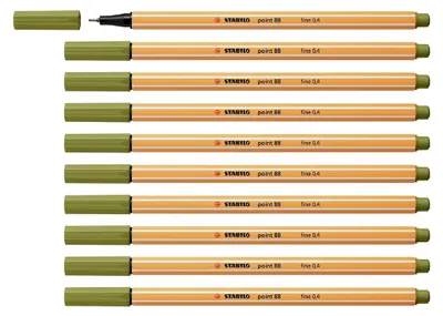 Image de Stabilo - Fineliner Point 88/37 f Moddergroen | 1 pièce | 10 pièces